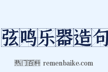 弦鸣乐器造句是什么意思的图片